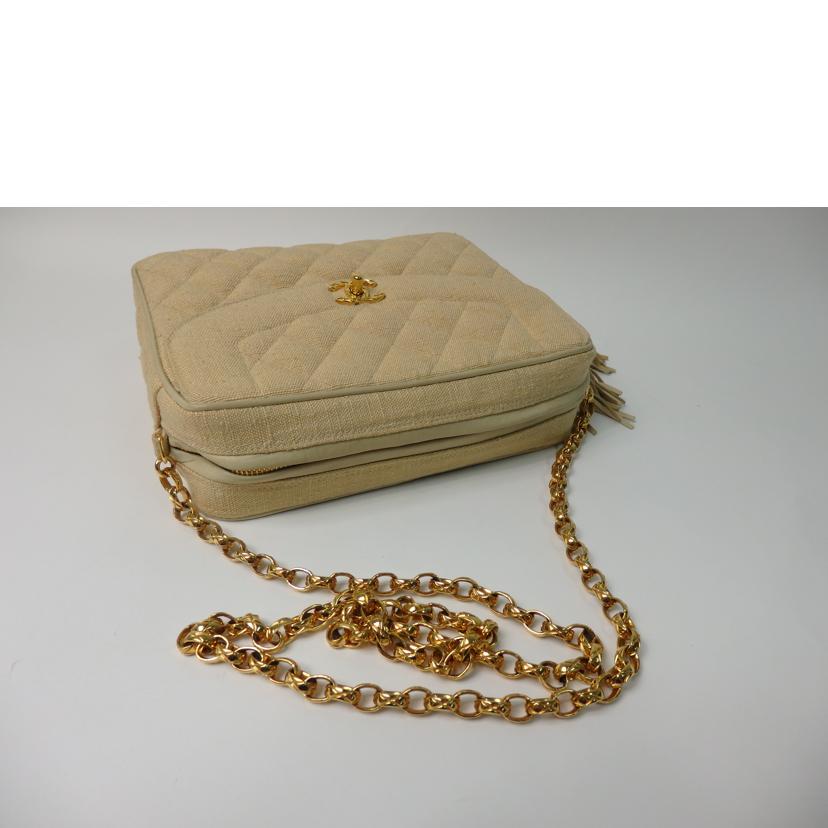 CHANEL シャネル/マトラッセフリンジチェーンショルダー/キャンバス/ベージュ//2766306/ABランク/84