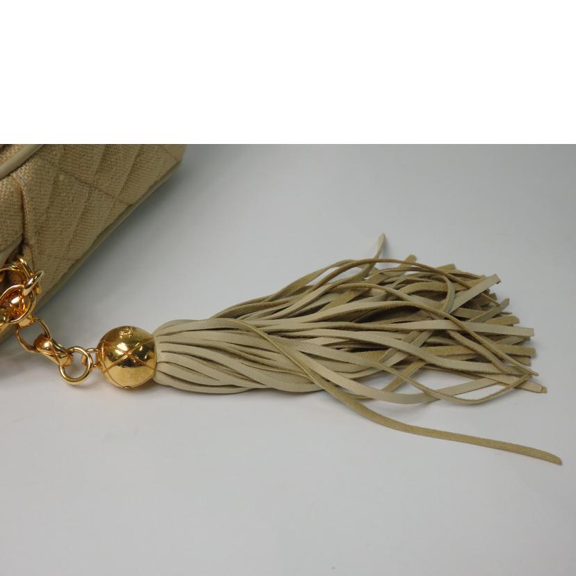 CHANEL シャネル/マトラッセフリンジチェーンショルダー/キャンバス/ベージュ//2766306/ABランク/84