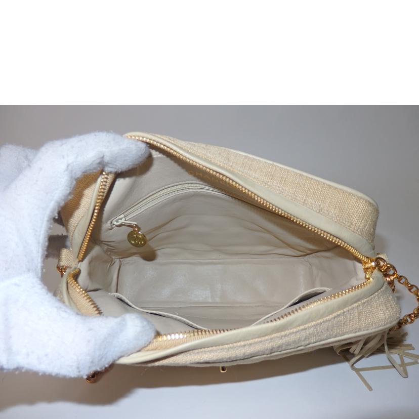 CHANEL シャネル/マトラッセフリンジチェーンショルダー/キャンバス/ベージュ//2766306/ABランク/84