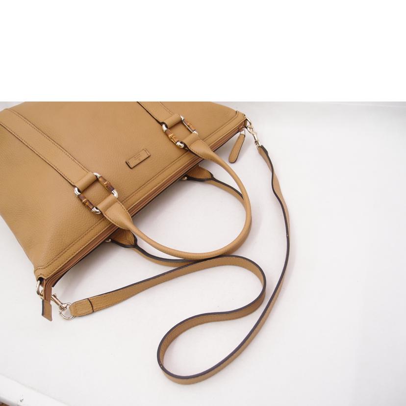 GUCCI グッチ トートバック ショルダーバッグ ハンドバック 斜め掛け バンブー レディース A4対応 /レザー2wayトート/ベージュ/339548//200***/Aランク/69