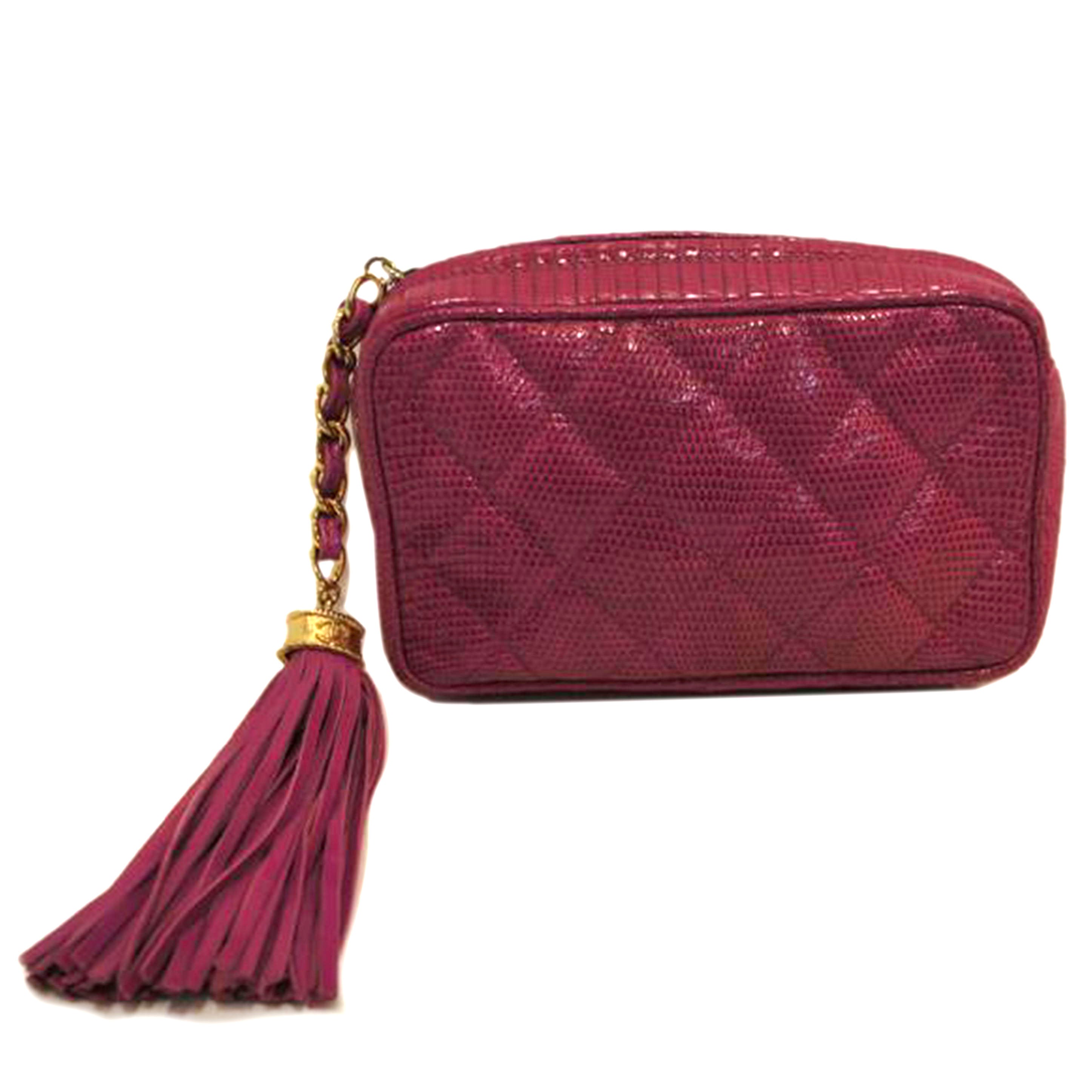 CHANEL シャネル/フリンジポーチリザード//1063523/Aランク/92