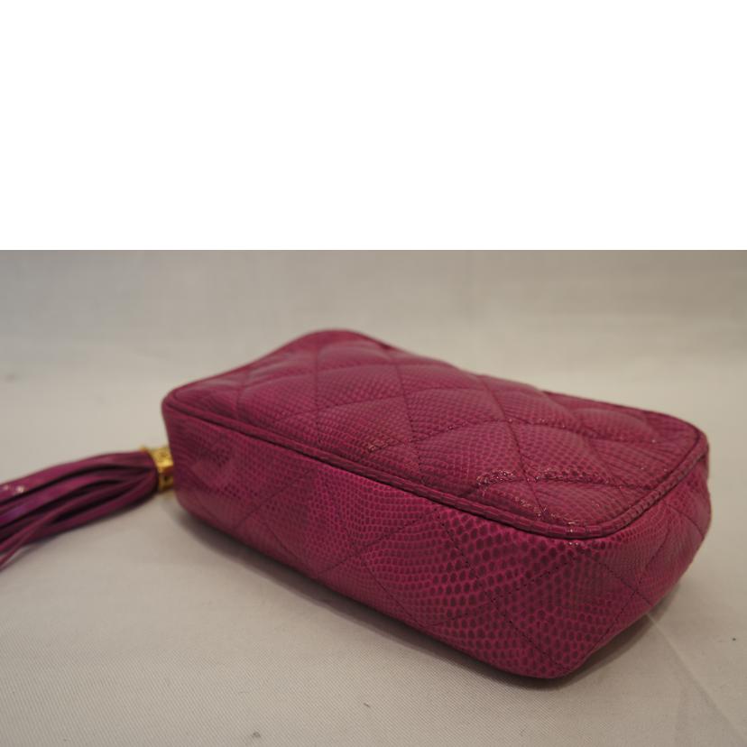 CHANEL シャネル/フリンジポーチリザード//1063523/Aランク/92