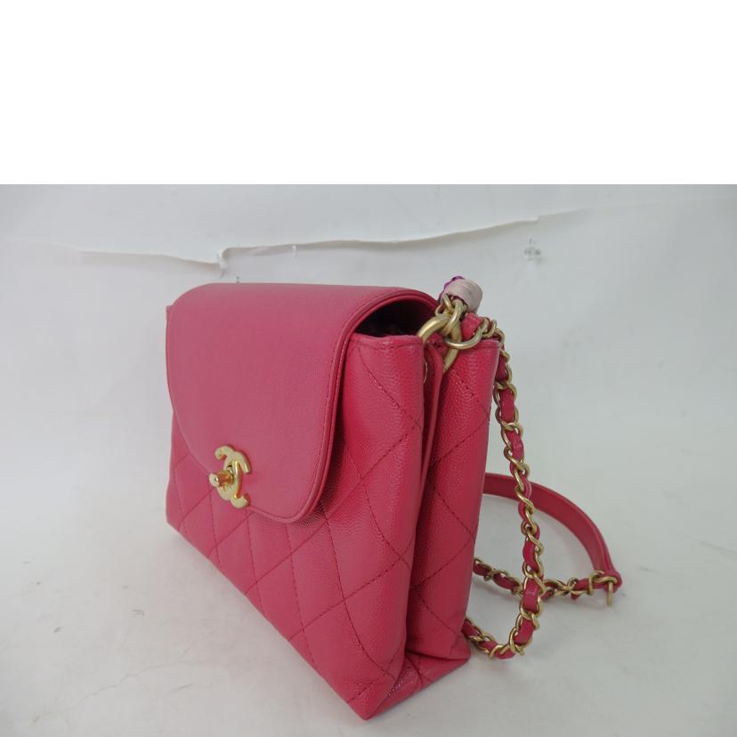 CHANEL シャネル/マトラッセチェーンショルダーバッグ/ツーウェイ/ココマーク/キャビアスキン/ピンク/ゴールド金具//299*****/Aランク/84