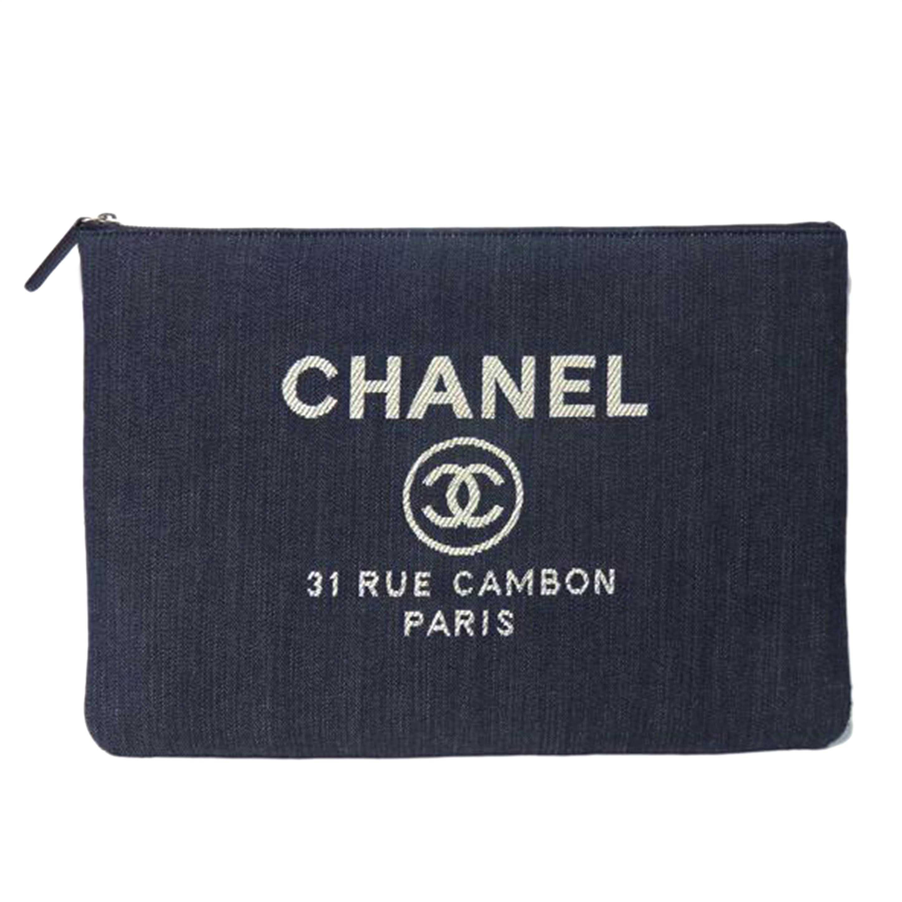 CHANEL ドーヴィルクラッチバッグ デニム