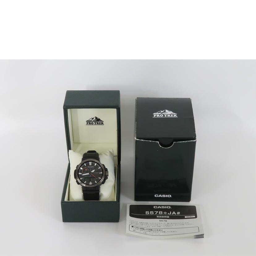 CASIO カシオ/PROTREK ソーラー電波時計/PRW-60Y//557*/Aランク/81