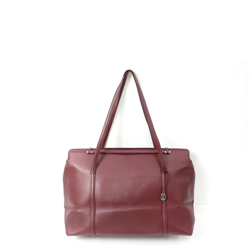 Cartier カルティエ/カンボン ショルダートートバッグ ハンド ワインレッド//ABランク/65
