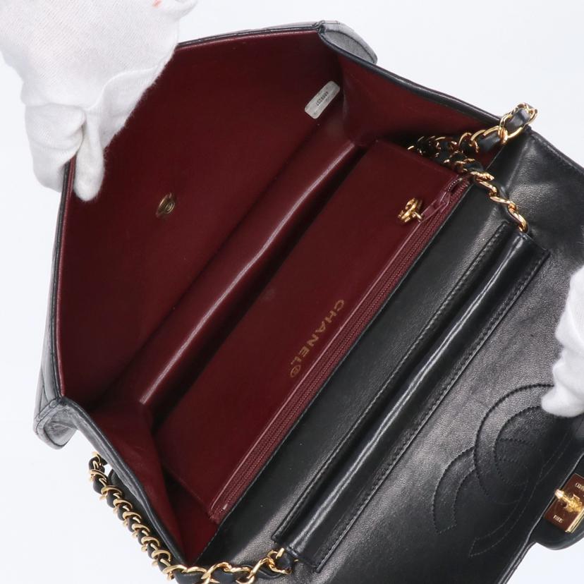 CHANEL シャネル/プッシュロックラムチェーンショルダー/ラムスキン//408****/Bランク/94