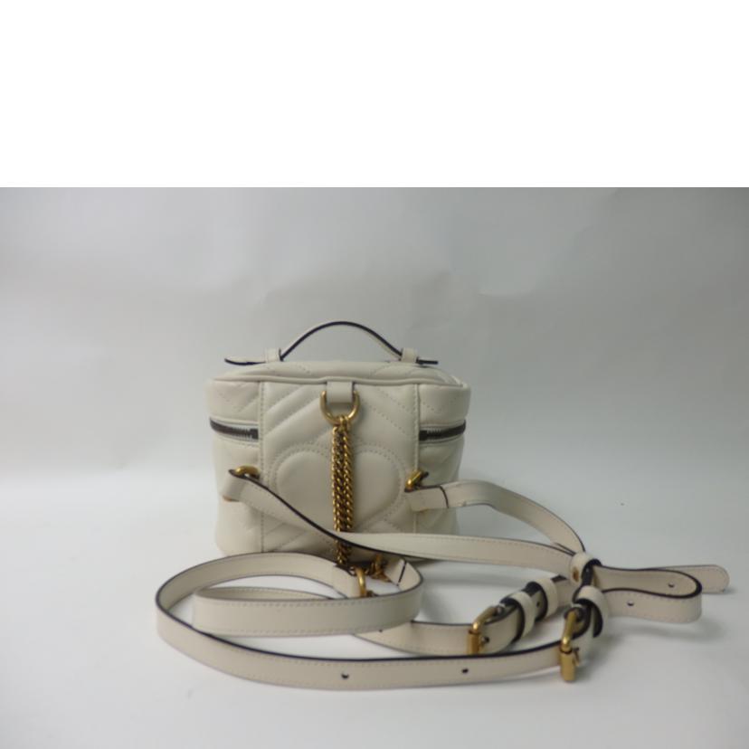 GUCCI グッチ/GGマーモントキルティングミニバックパック/白/598594//2149/Aランク/84
