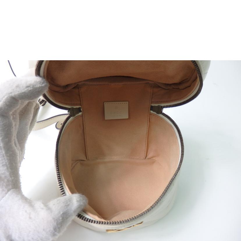 GUCCI グッチ/GGマーモントキルティングミニバックパック/白/598594//2149/Aランク/84