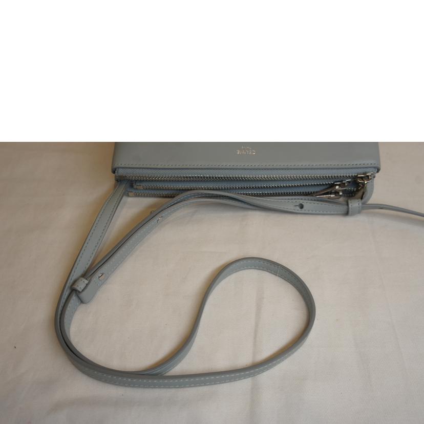 CELINE セリーヌ/トリオレザーショルダー/ライトブルー//S-CU-4789/Aランク/92