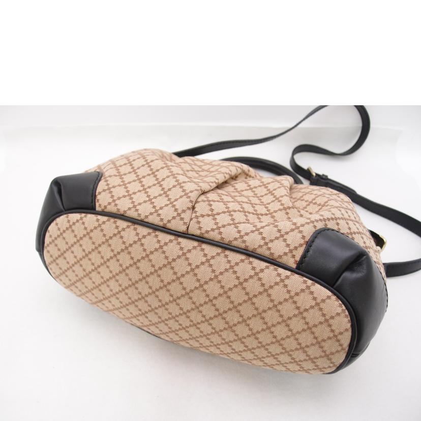 GUCCI グッチ キャンバス 黒 茶 ハンドバッグ 肩掛け 斜め掛け レディース/スーキーディアマンテ2wayミニボストン/ブラック/247902//520***/Aランク/69