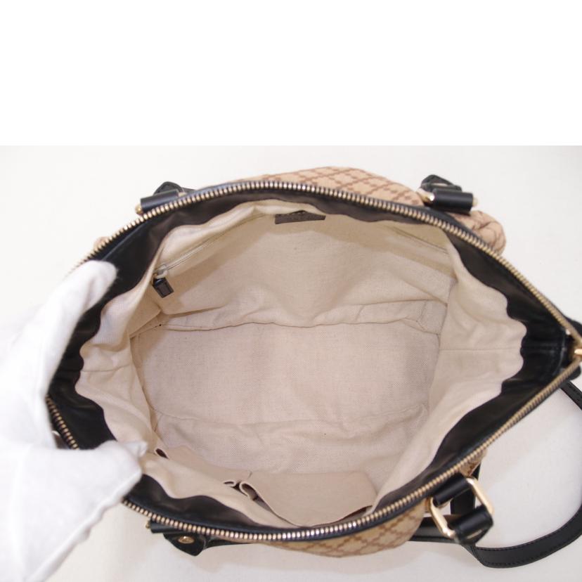 GUCCI グッチ キャンバス 黒 茶 ハンドバッグ 肩掛け 斜め掛け レディース/スーキーディアマンテ2wayミニボストン/ブラック/247902//520***/Aランク/69