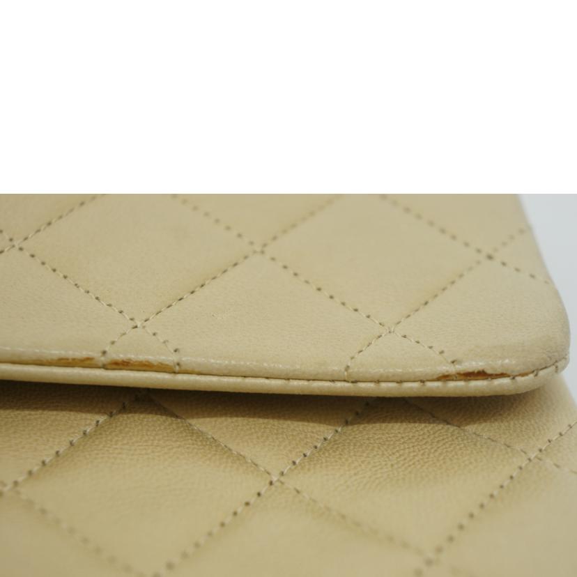 CHANEL シャネル/マトラッセ/Wフラップラムスキンチェーンショルダー/ベージュ/A01112//2288340/ABランク/09