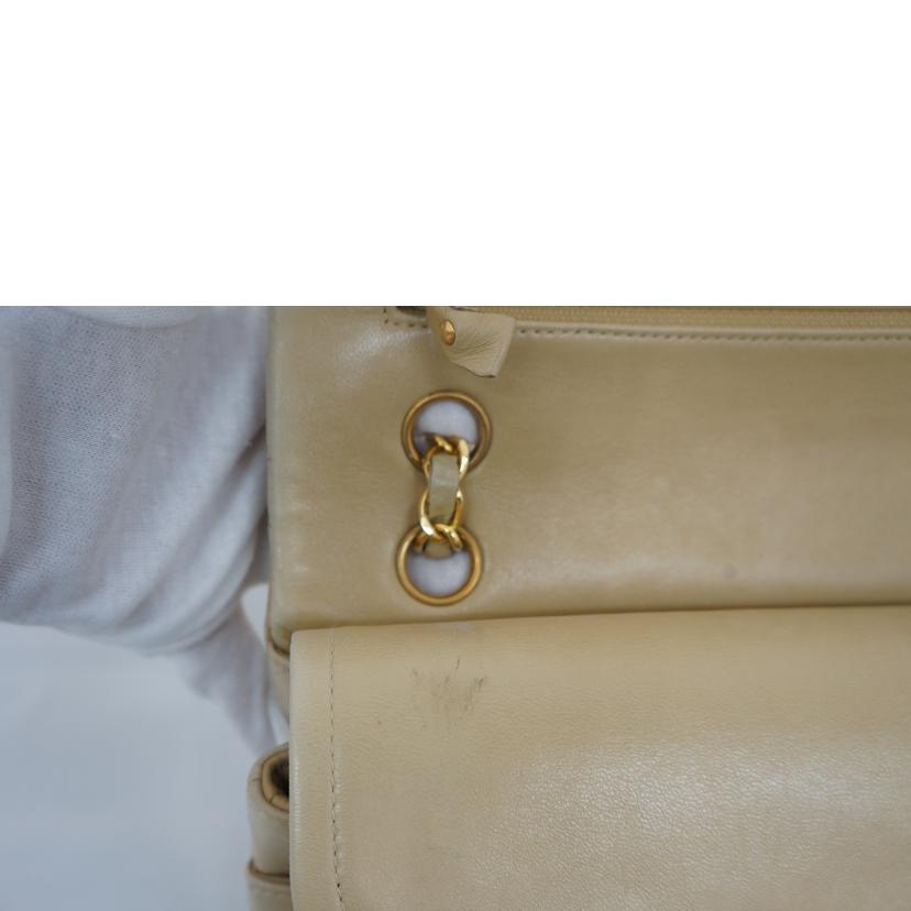 CHANEL シャネル/マトラッセ/Wフラップラムスキンチェーンショルダー/ベージュ/A01112//2288340/ABランク/09