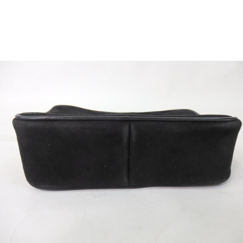 CHANEL シャネル/ココマークフリンジチェーンショルダーバッグ/スエード/黒/ゴールド金具//154****/ABランク/84