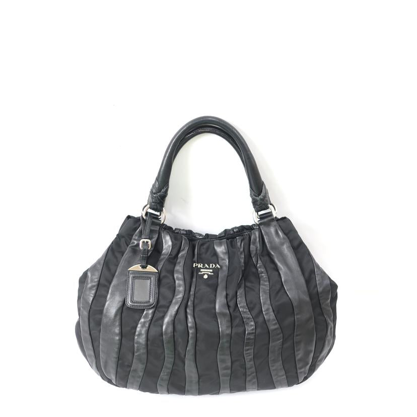 PRADA プラダ/レザー×ナイロン ハンドバッグ ブラック/BR3994//Bランク/65