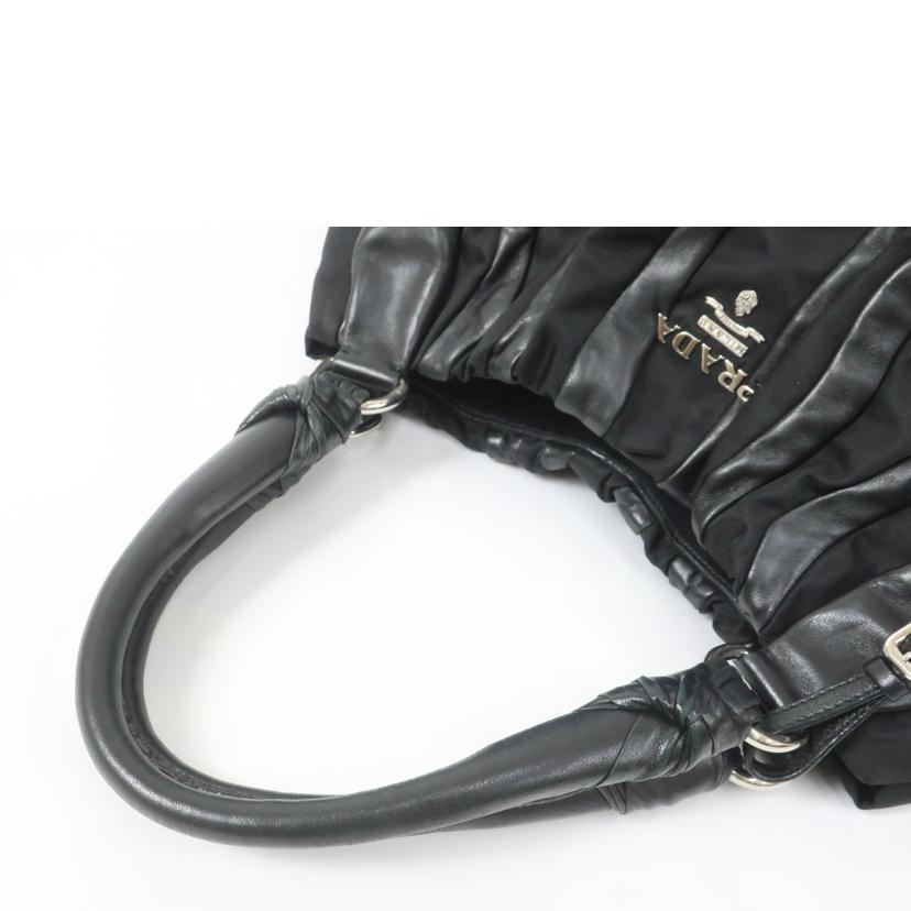 PRADA プラダ/レザー×ナイロン ハンドバッグ ブラック/BR3994//Bランク/65