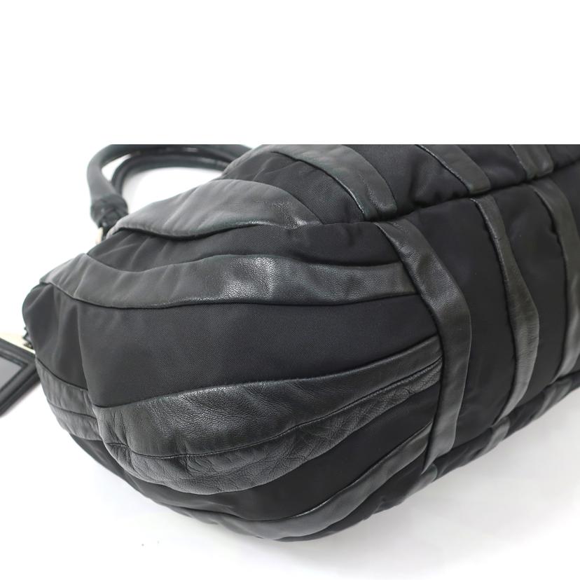 PRADA プラダ/レザー×ナイロン ハンドバッグ ブラック/BR3994//Bランク/65