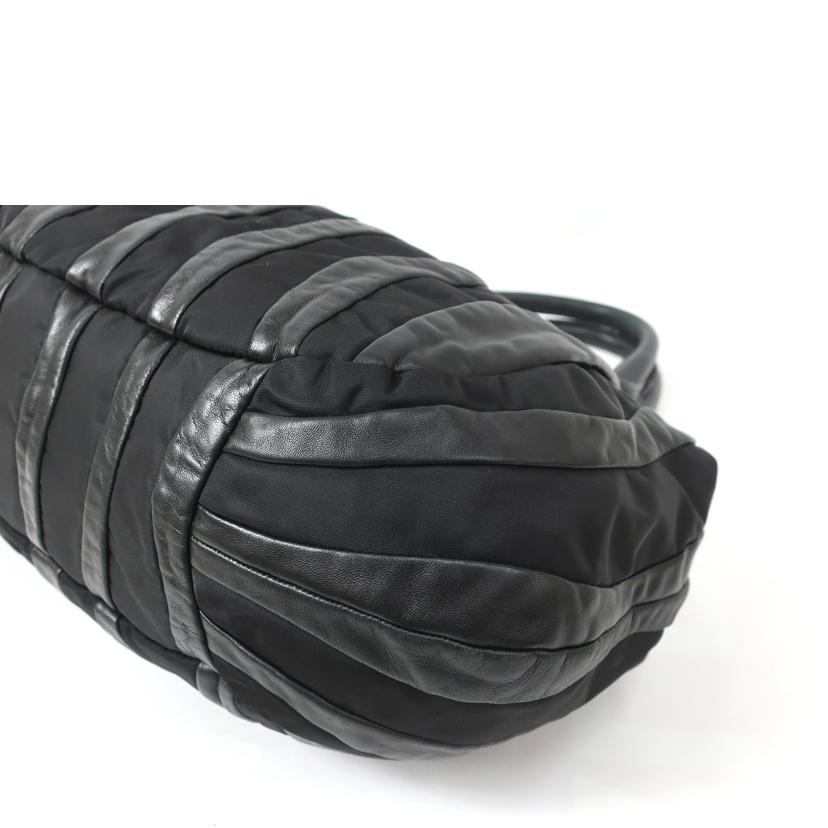 PRADA プラダ/レザー×ナイロン ハンドバッグ ブラック/BR3994//Bランク/65