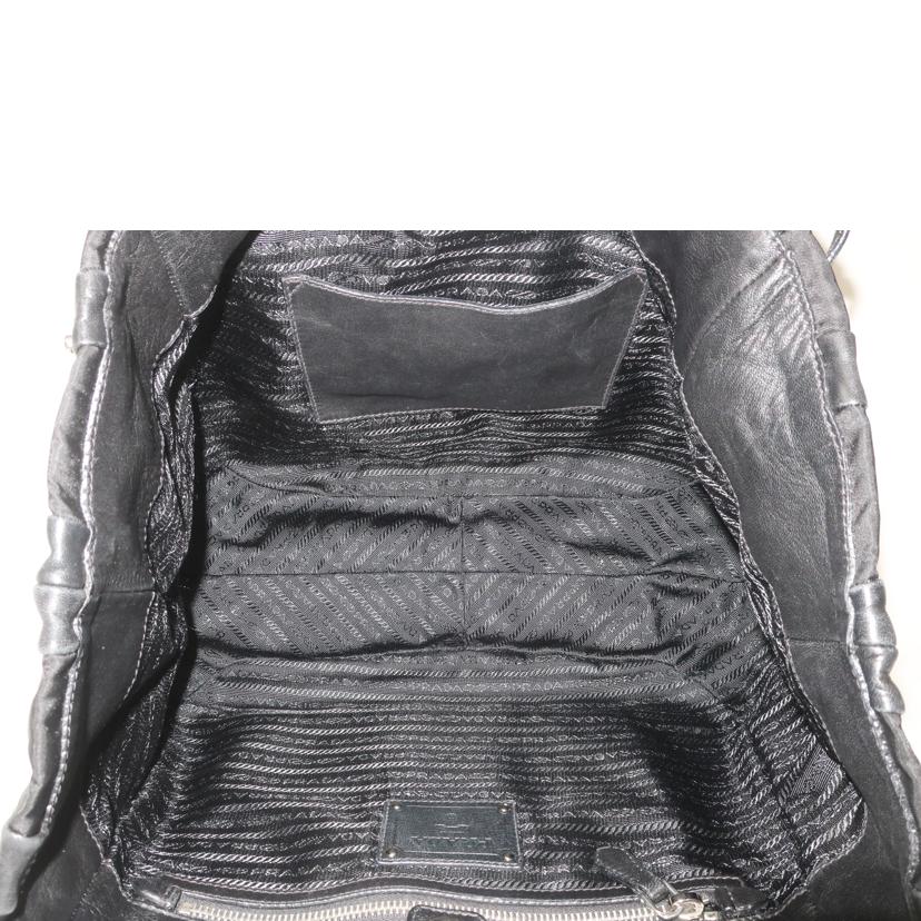 PRADA プラダ/レザー×ナイロン ハンドバッグ ブラック/BR3994//Bランク/65