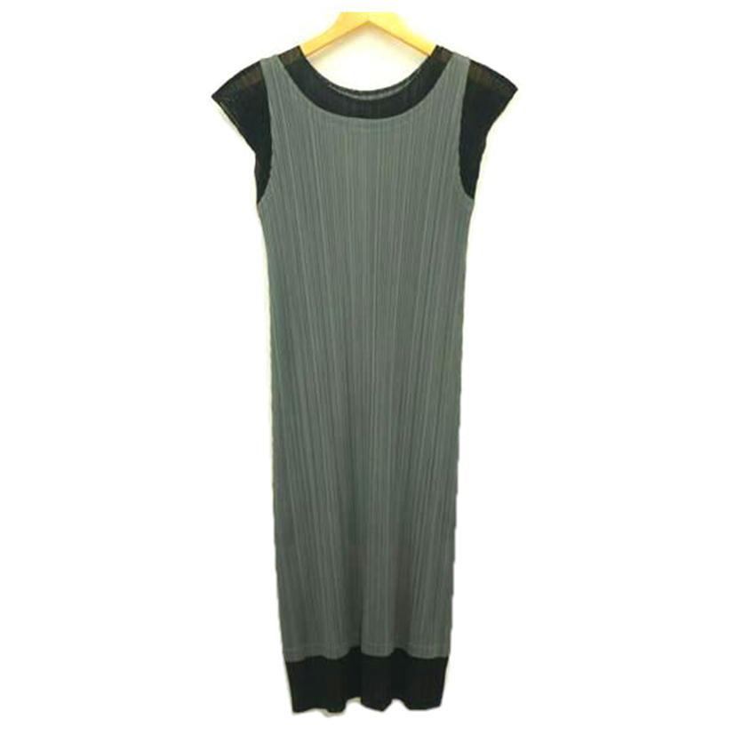 ISEEY MIYAKE プリーツプリーツ/イッセイ ミヤケ ノースリーブワンピース BLK/GRY/PP51-JH556//ABランク/09