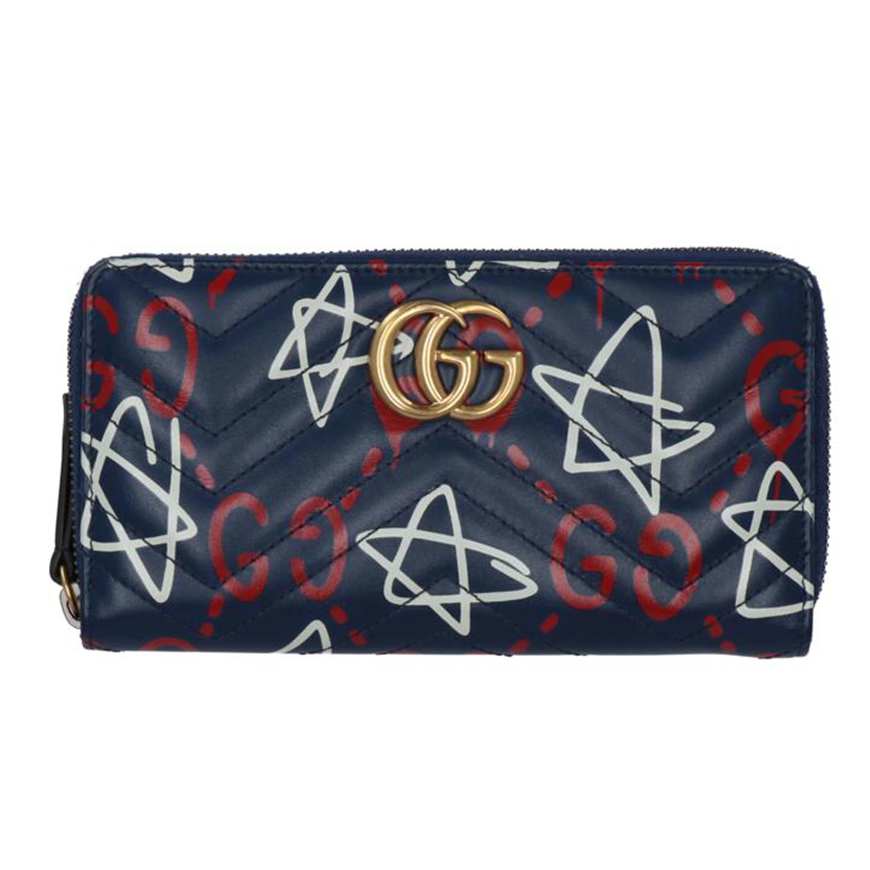 GUCCI グッチ/GGマーモントゴーストゴーストラウンドファスナー/448087//206*/ABランク/05