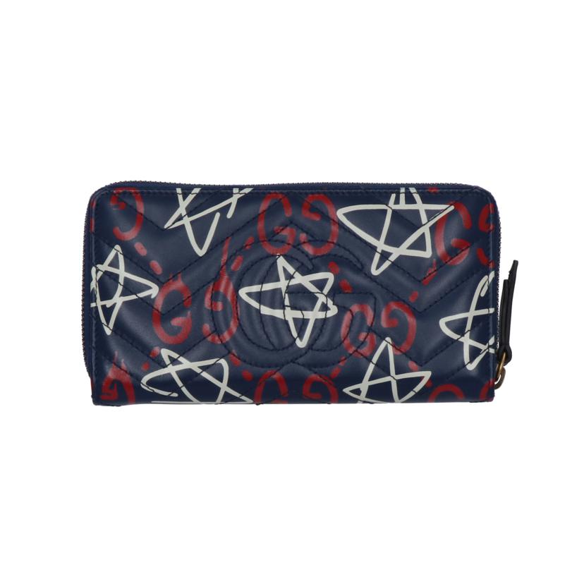 GUCCI グッチ/GGマーモントゴーストゴーストラウンドファスナー/448087//206*/ABランク/05