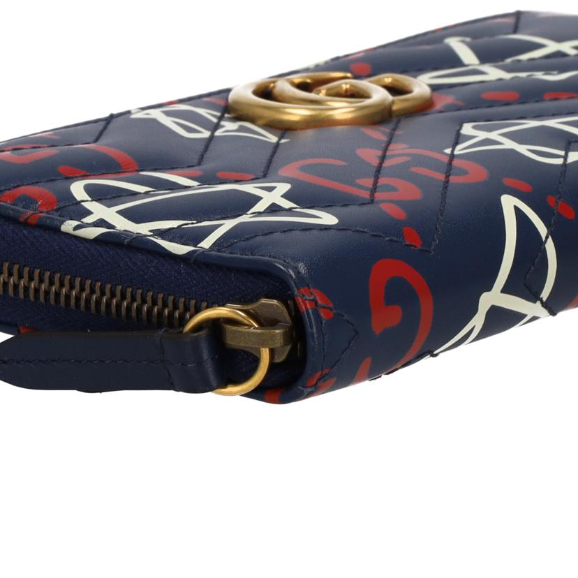 GUCCI グッチ/GGマーモントゴーストゴーストラウンドファスナー/448087//206*/ABランク/05