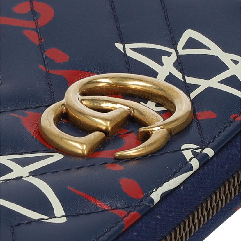 GUCCI グッチ/GGマーモントゴーストゴーストラウンドファスナー/448087//206*/ABランク/05