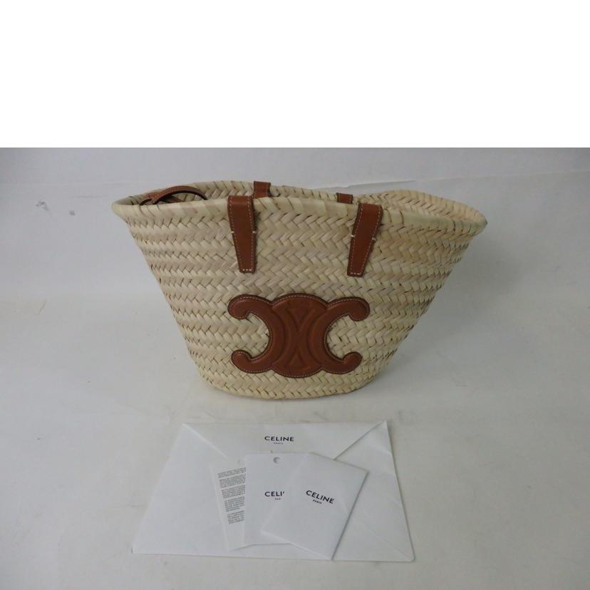CELINE セリーヌ/ティーントリオンフパニエ/ラフィアカーフスキン/194002EFA.04LU//ABランク/84