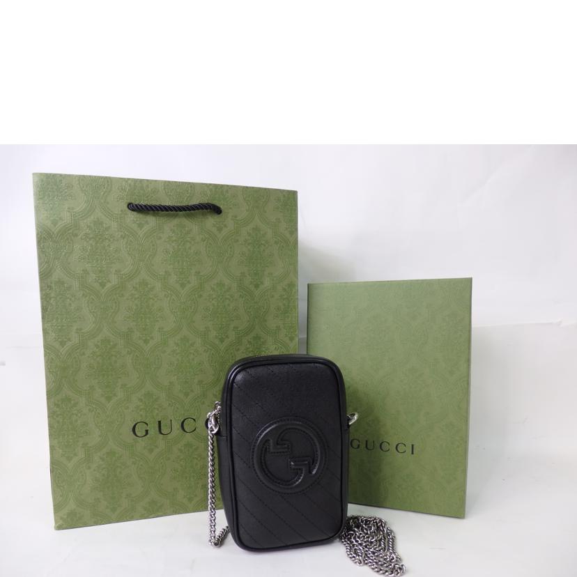 GUCCI グッチ/グッチブロンディミニバッグ/レザー/ブラック/760315//041*/SAランク/84