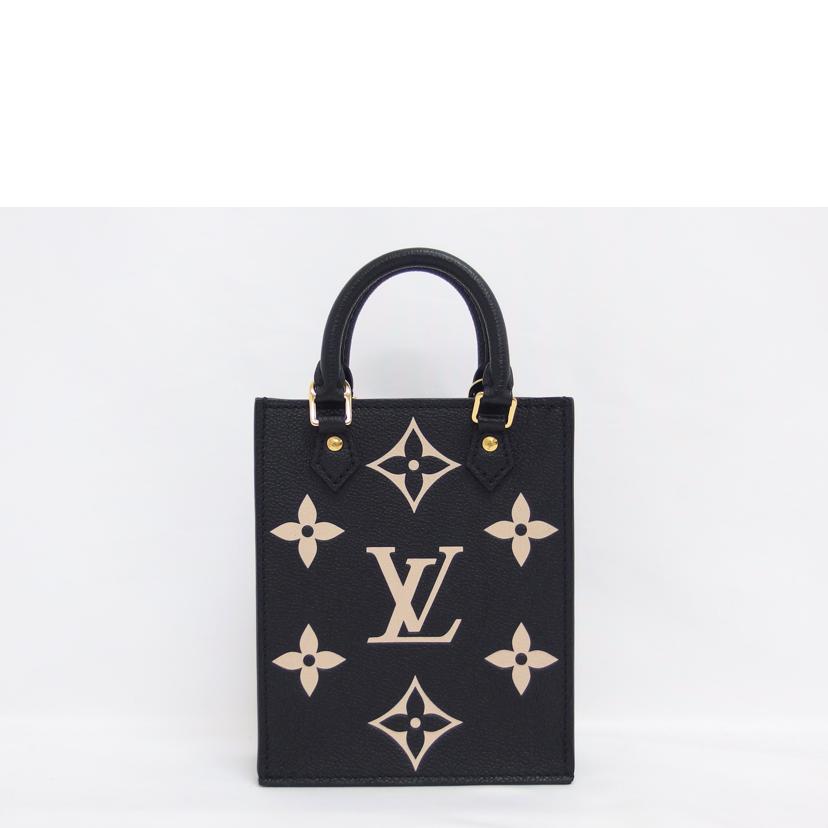 LV ルイ・ヴィトン ミニショルダーバッグ バイカラー ブラック×ベージュ/プティット・サックプラ/モノグラム/アンプラント/M81416//ICチ***/Aランク/04