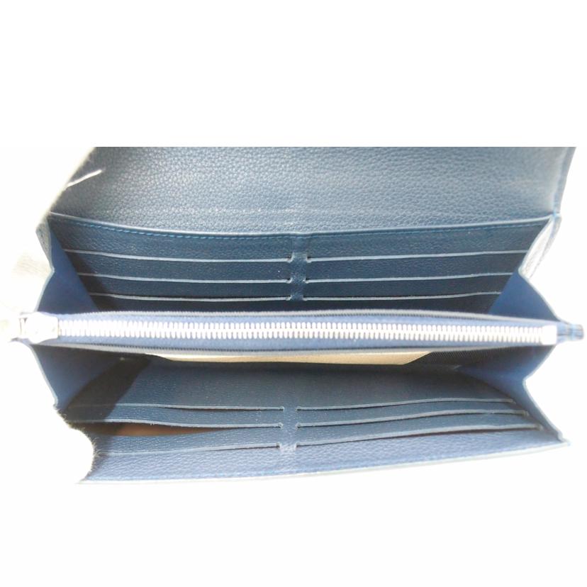 LOUIS VUITTON ルイ・ヴィトン 二つ折り長財布 青 シルバー金具 レディース/ポルトフォイユ・マイロックミー/ブルージーン/M62544//TA1***/ABランク/69