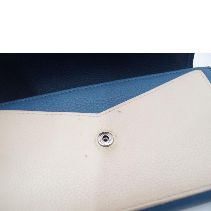 LOUIS VUITTON ルイ・ヴィトン 二つ折り長財布 青 シルバー金具 レディース/ポルトフォイユ・マイロックミー/ブルージーン/M62544//TA1***/ABランク/69