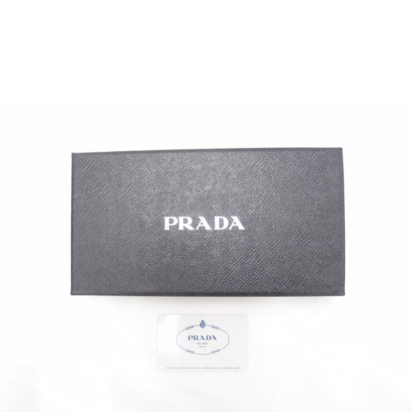 PRADA プラダ 花 フラワー 黒 シルバー金具 レディース/サフィアーノ ラウンドファスナー長財布/ブラック/1ML506//55/ABランク/69