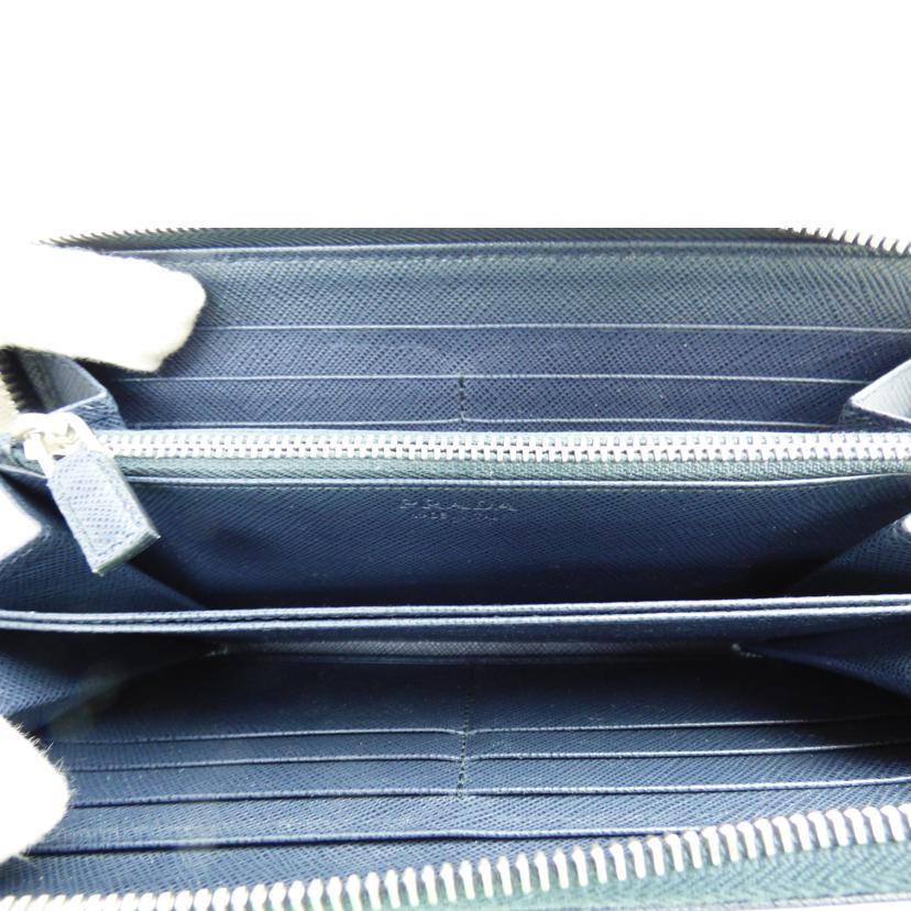 PRADA プラダ/ラウンドファスナー長財布/2ML317//62 B/ABランク/64