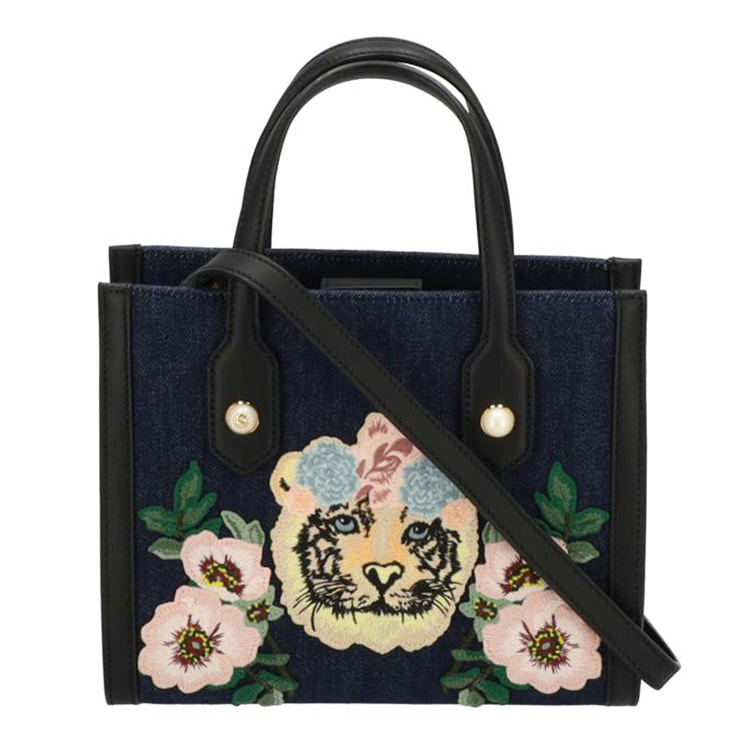 GUCCI グッチ/タイガーエンブロイダリーデニム2Wayショルダー/456546//498879/Aランク/75