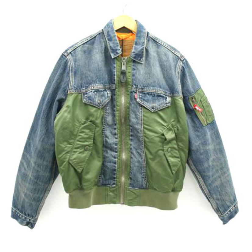 【LEVI'S】 リーバイス ハイブリッド ma-1 トラッカージャケット S Levi's LEVI'S リーバイス MA-1 ハイブリッドトラッカー