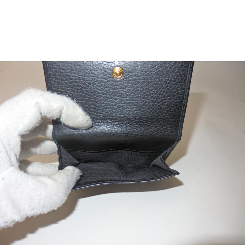 GUCCI グッチ/ GGマーモントWホック財布/黒/456122//496334/Aランク/84