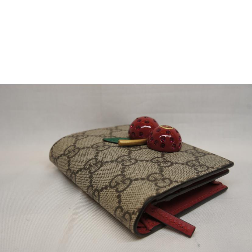 GUCCI グッチ/GGスプリームチェリー/コンパクトウォレット/476050//1147/Aランク/92
