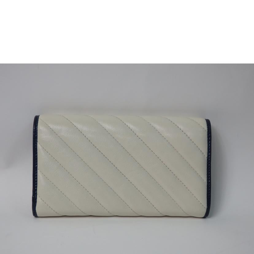 GUCCI グッチ/GGマーモント/コンチネンタルウォレット/ホワイト×ネイビー/573809//496085/ABランク/84