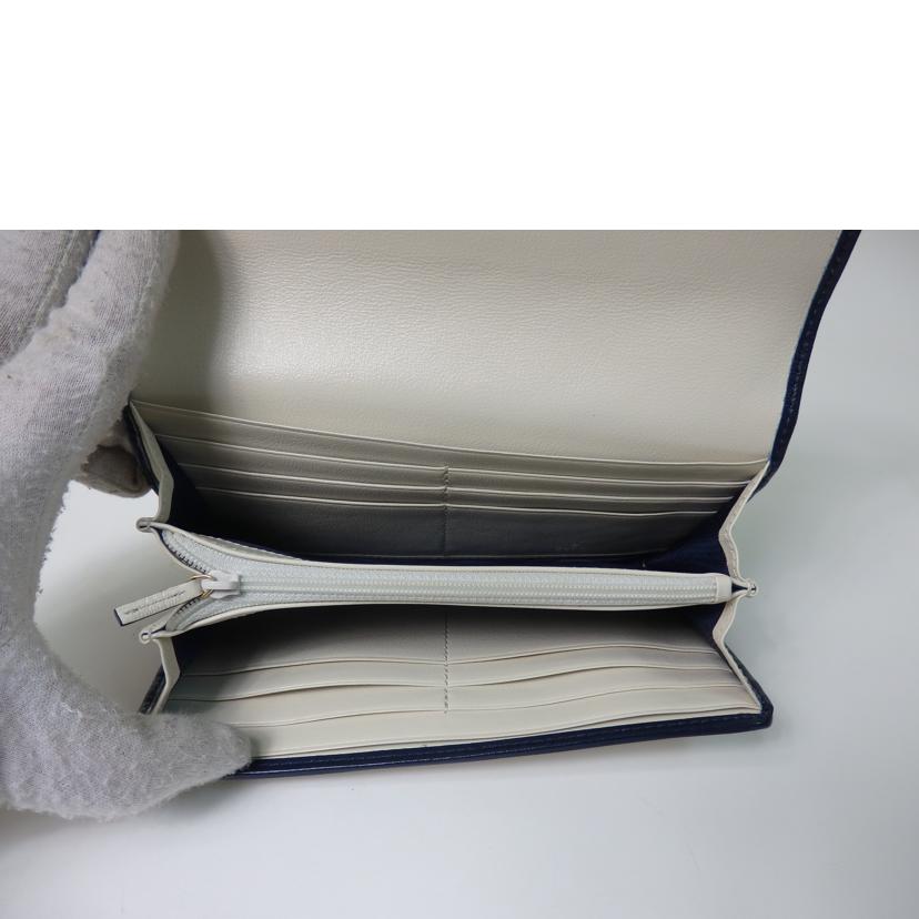 GUCCI グッチ/GGマーモント/コンチネンタルウォレット/ホワイト×ネイビー/573809//496085/ABランク/84