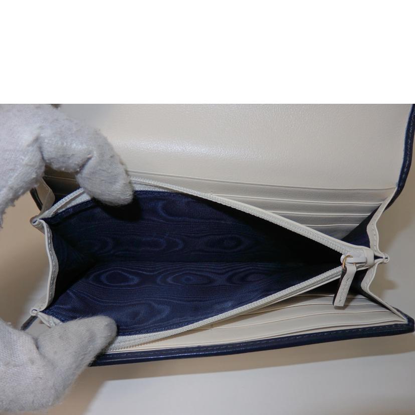 GUCCI グッチ/GGマーモント/コンチネンタルウォレット/ホワイト×ネイビー/573809//496085/ABランク/84