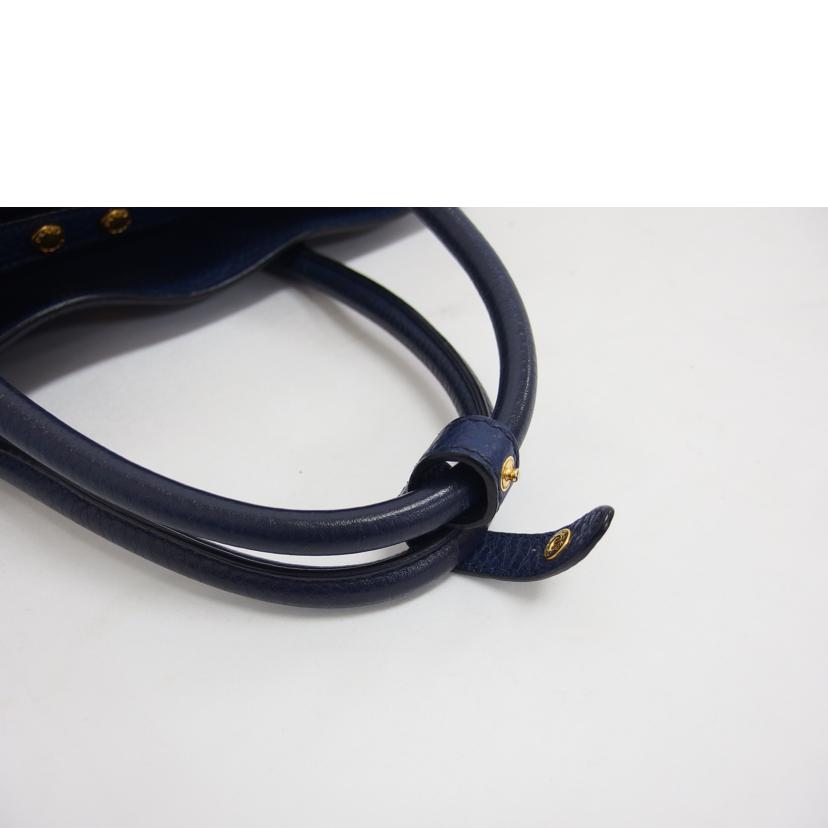 PRADA プラダ レザーバッグ ショルダーバッグ/レザー2WAYトートバッグ/ブルー//173/Bランク/04