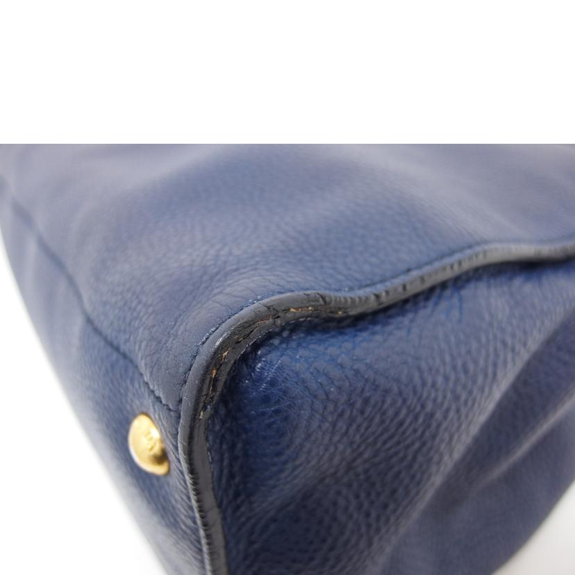 PRADA プラダ レザーバッグ ショルダーバッグ/レザー2WAYトートバッグ/ブルー//173/Bランク/04