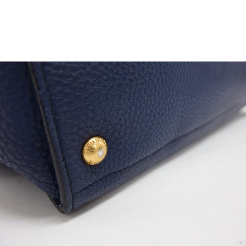 PRADA プラダ レザーバッグ ショルダーバッグ/レザー2WAYトートバッグ/ブルー//173/Bランク/04