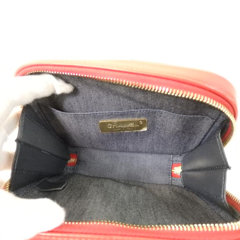 CHANEL シャネル/ココマークウエストバッグ/ボディバッグ/ラムスキン/赤/ゴールド金具//275*****/Aランク/84