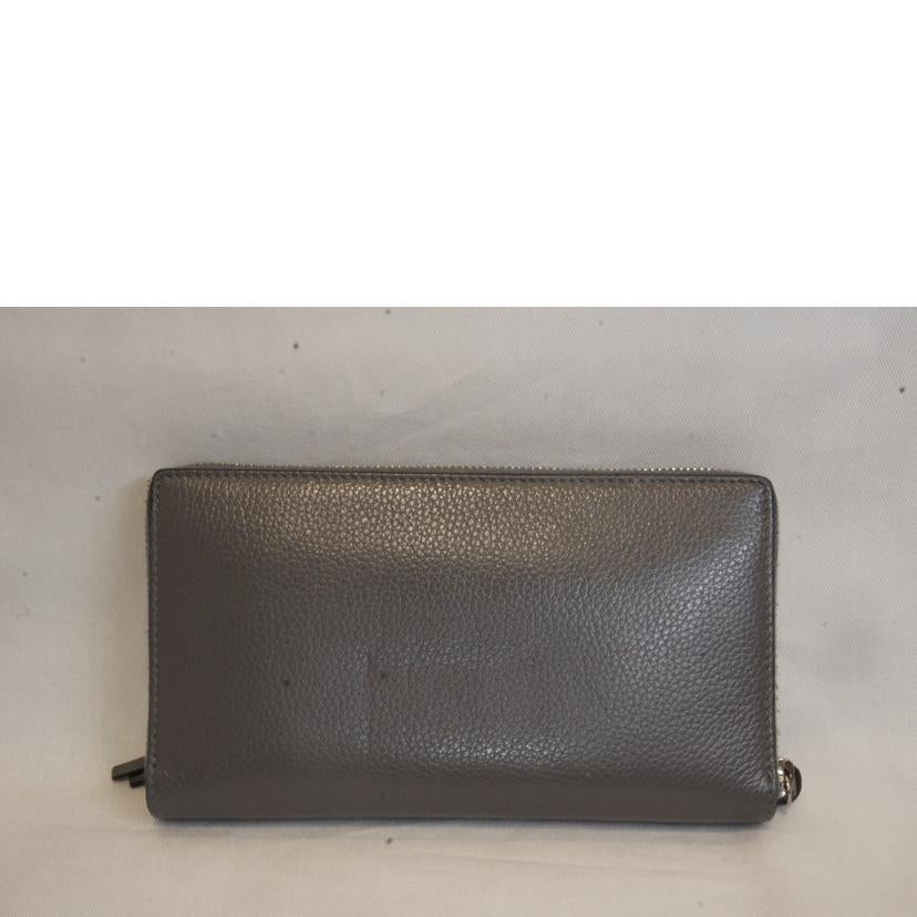 BARENCIAGA バレンシアガ/ラウンドファスナー長財布グレー/640115//ABランク/92