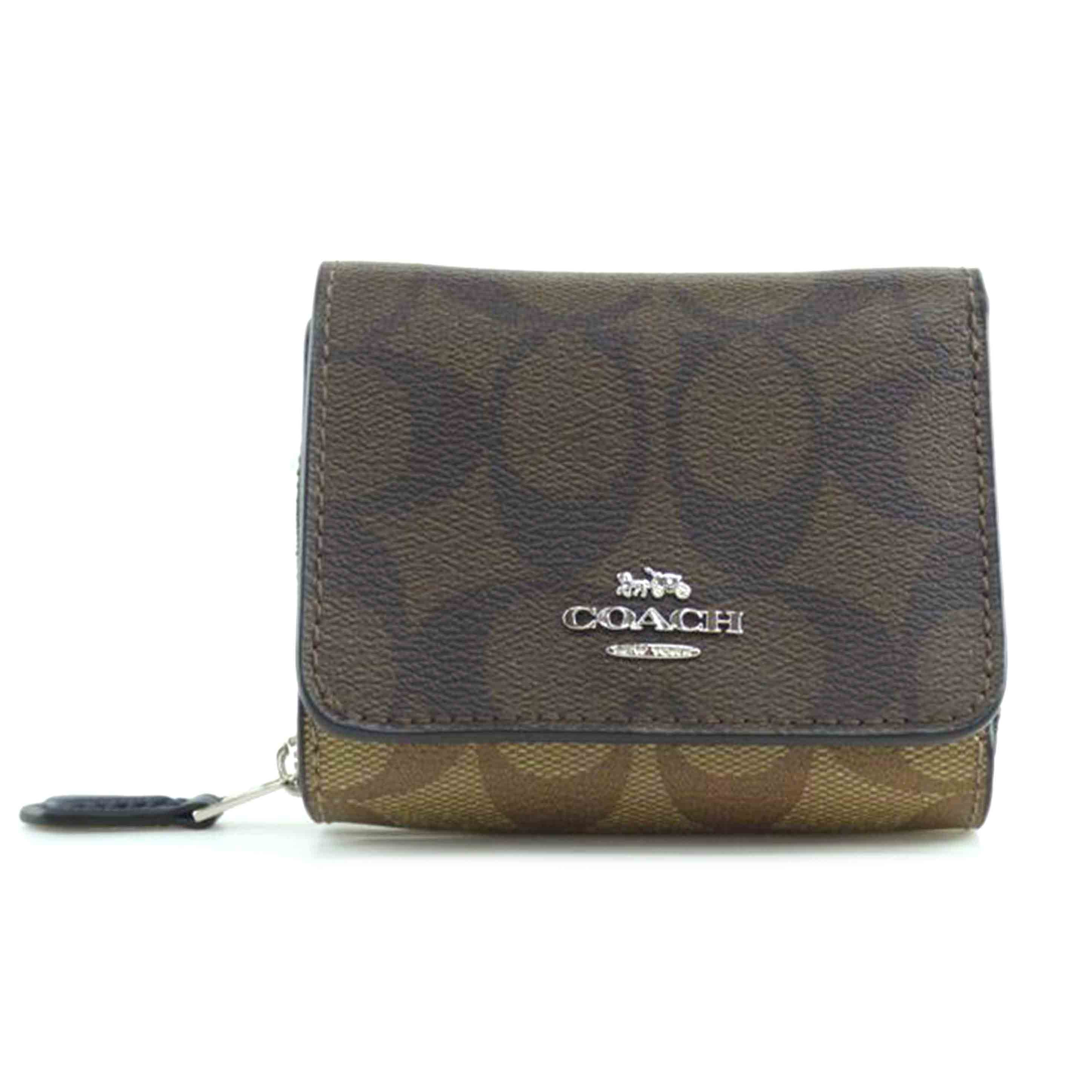 COACH コーチ/ラグジュアリーシグネチャーカラーブロックスモールトライフォールドウォレット/F78081//G19**/SAランク/64