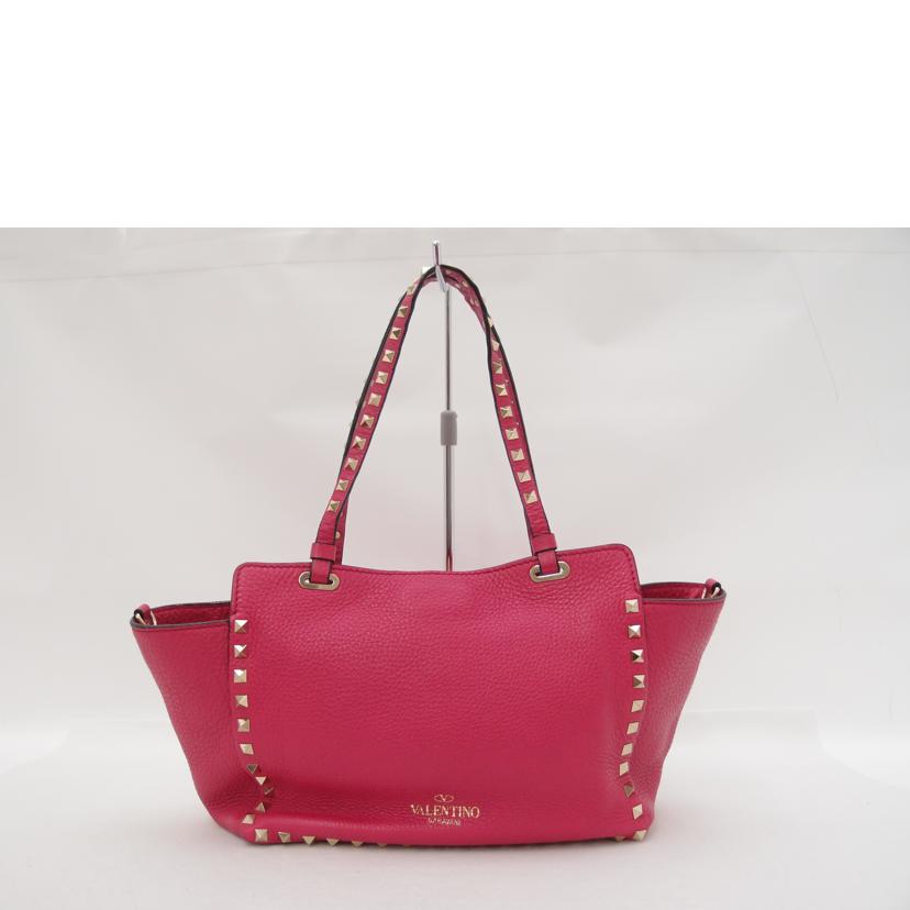 VALENTINO ヴァレンティノガラヴァーニ/ロックスタッズ2wayトート/ピンク/KW2B0037VSF//Aランク/69
